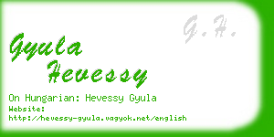 gyula hevessy business card